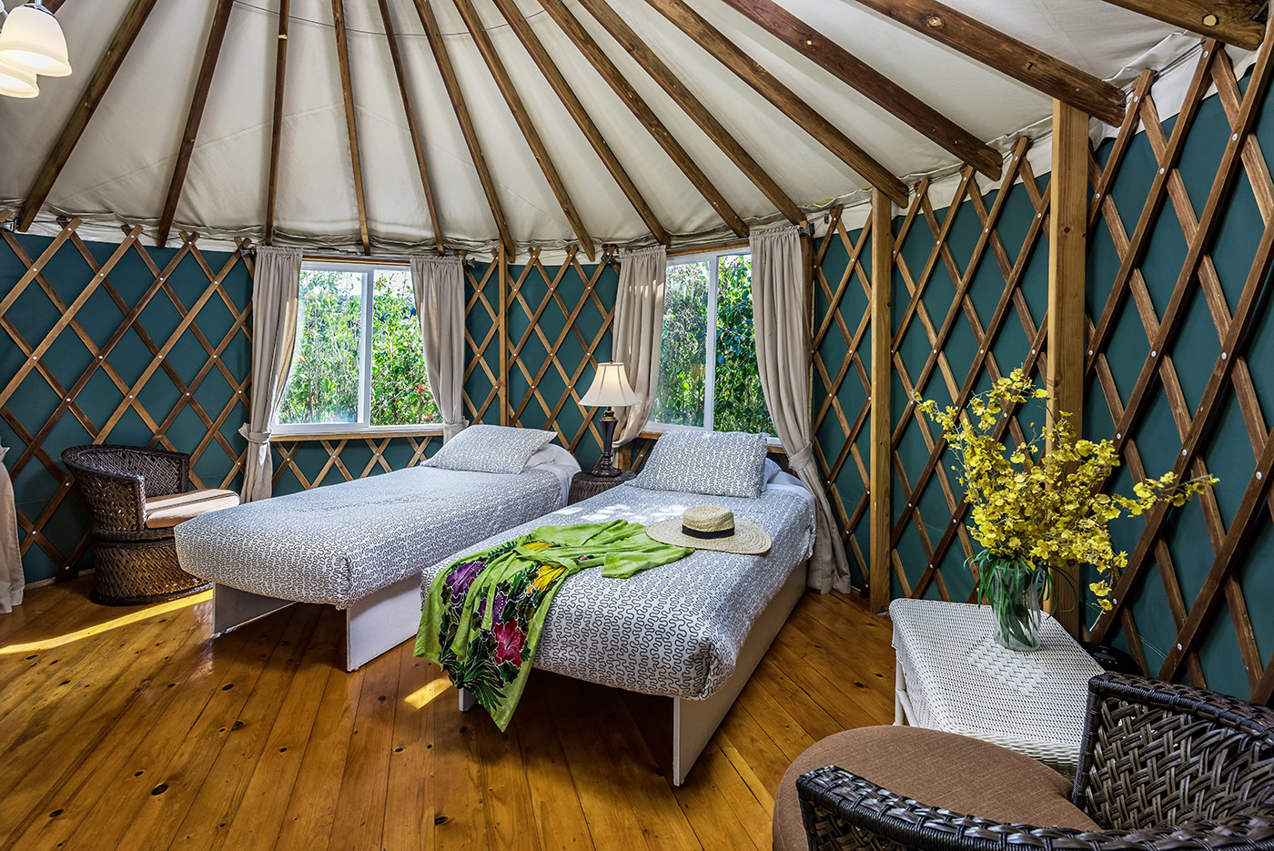 Yurt Interior Double Bed