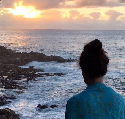 coastal sunset meditation