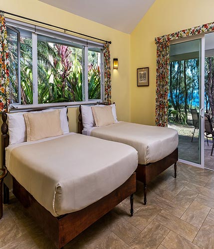 ocean-view bungalow queen beds
