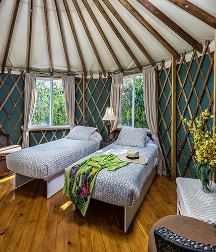 Yurt Interior Double Bed